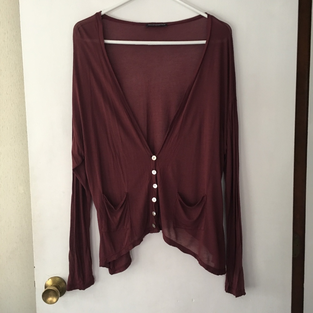 Brandy Melville Maroon Cardigan